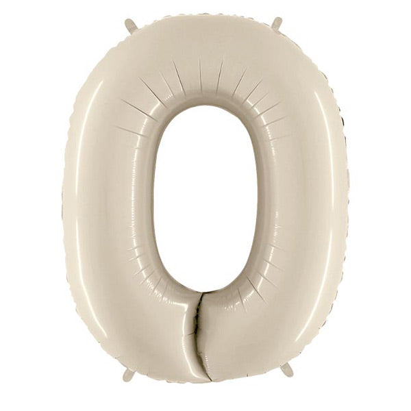 White Sand Number 0 Foil Balloon | We Poppin' Las Vegas