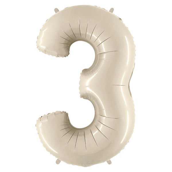 White Sand Number 3 Foil Balloon | We Poppin' Las Vegas