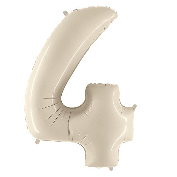 White Sand Number 4 Foil Balloon | We Poppin' Las Vegas