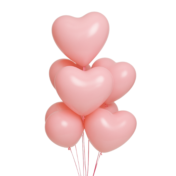 Baby Pink Hearts Balloon Bouquet | We Poppin' Las Vegas