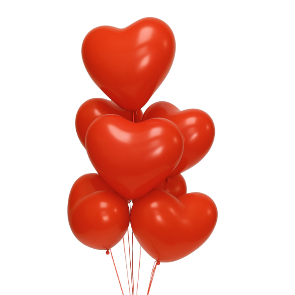 Red Hearts Balloon Bouquet | We Poppin' Las Vegas