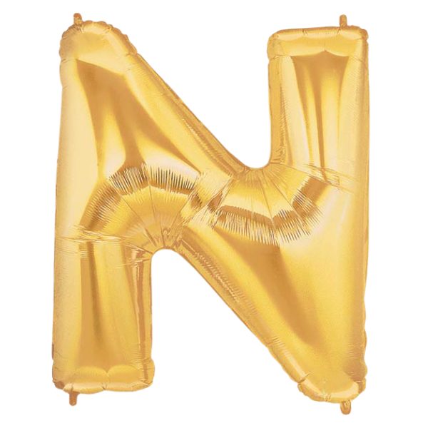 Starstruck Gold Letter N Foil Balloon | We Poppin' Las Vegas