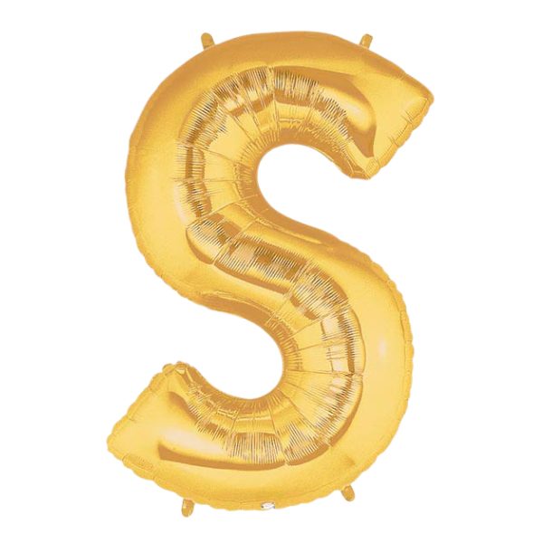 Starstruck Gold Letter S Foil Balloon | We Poppin' Las Vegas