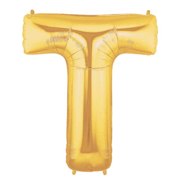 Starstruck Gold Letter T Foil Balloon | We Poppin' Las Vegas