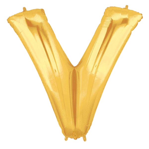 Starstruck Gold Letter V Foil Balloon | We Poppin' Las Vegas