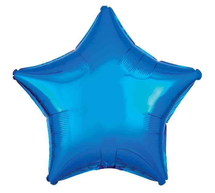 Metallic Blue Star Foil Balloon | We Poppin' Las Vegas