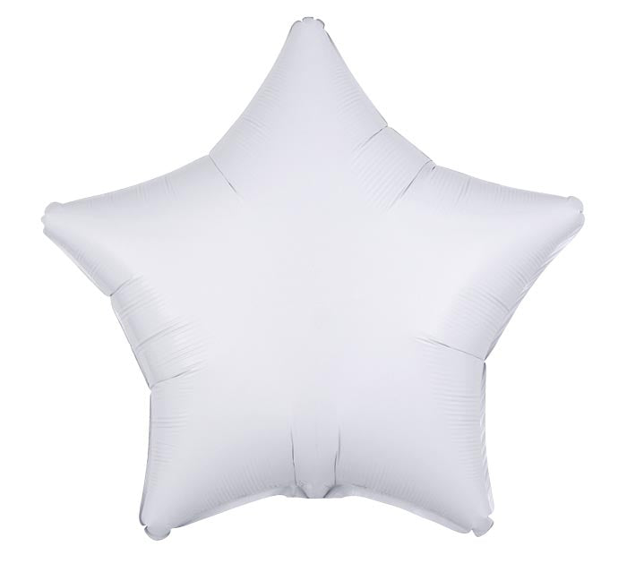 Metallic White Star Foil Balloon | We Poppin' Las Vegas