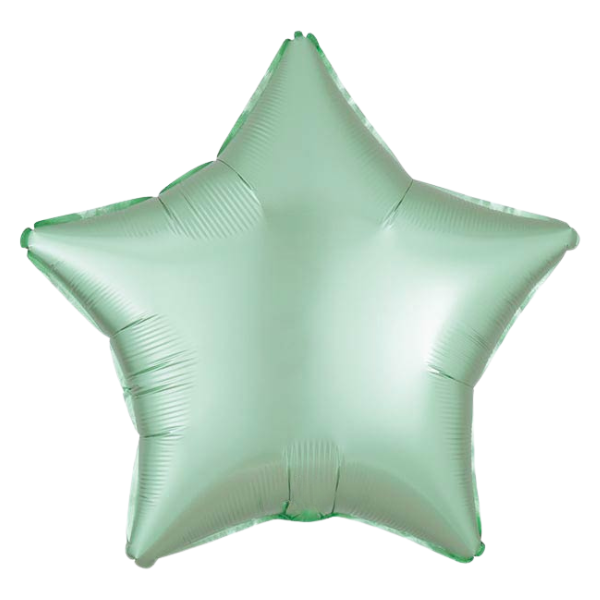 Mint Green Satin Star Foil Balloon | We Poppin' Las Vegas