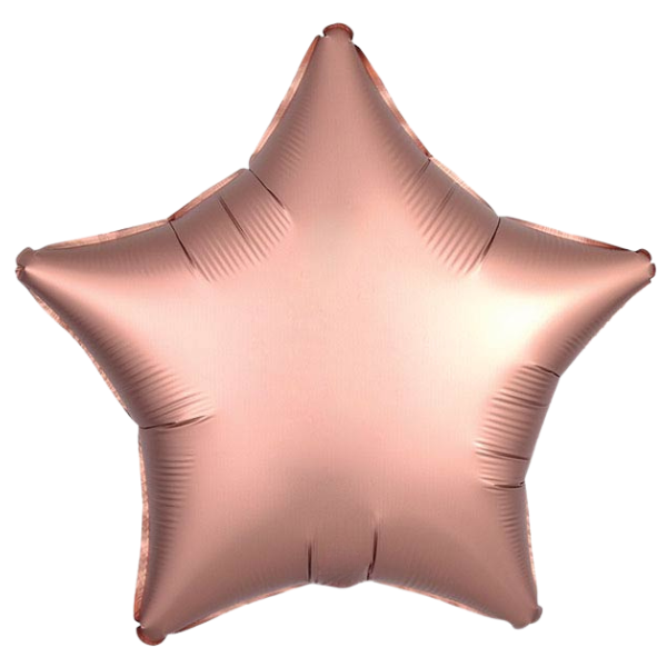 Rose Copper Satin Star Foil Balloon | We Poppin' Las Vegas