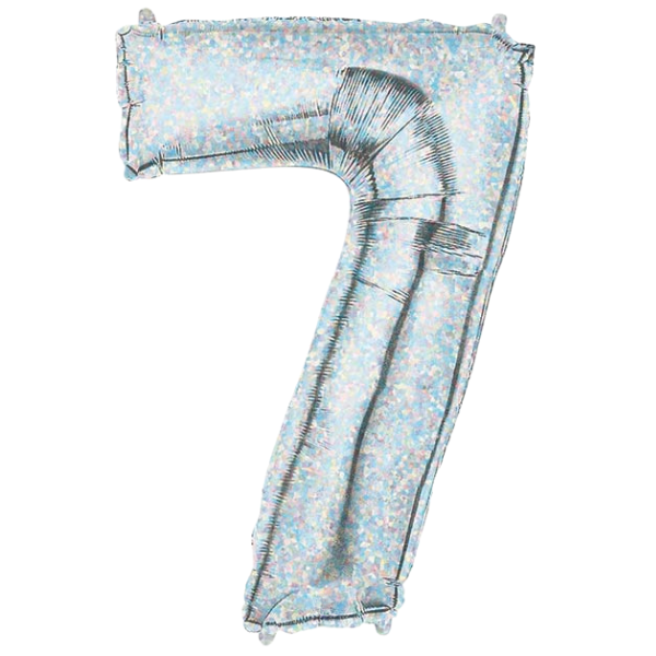 Blue Holographic Number 7 | We Poppin' Las Vegas