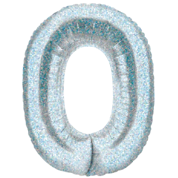 Blue Holographic Number Foil Balloons | We Poppin Las Vegas