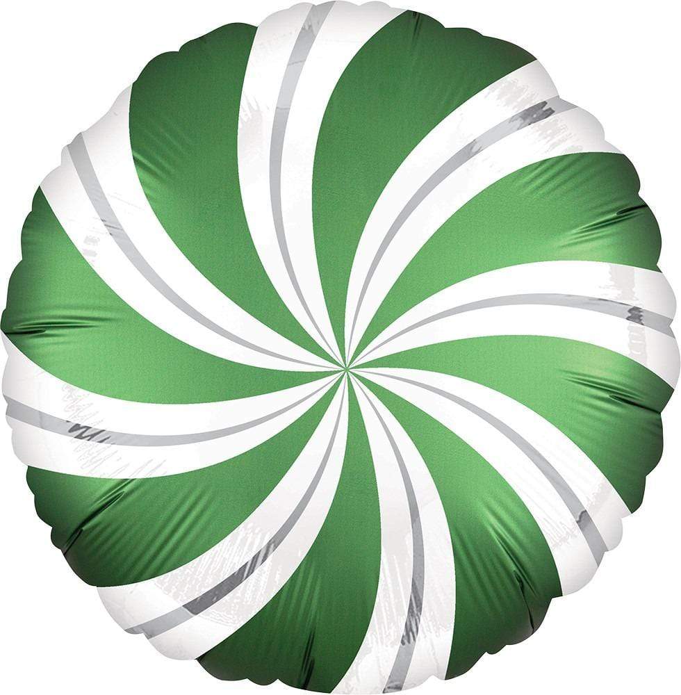 Emerald Peppermint Swirl Birthday Foil Balloon | We Poppin' Las Vegas