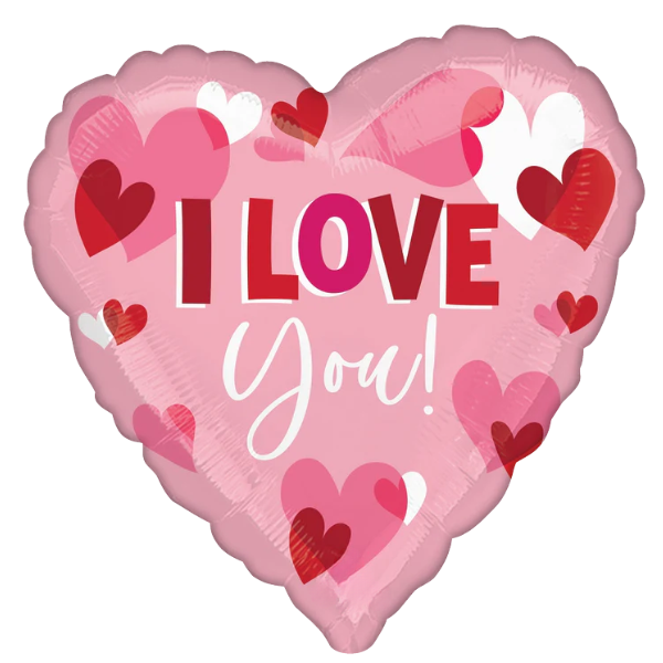 I Love You Playful Hearts Foil Balloon | We Poppin' Las Vegas