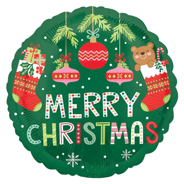 Merry Beary Christmas Foil Balloon | We Poppin' Las Vegas
