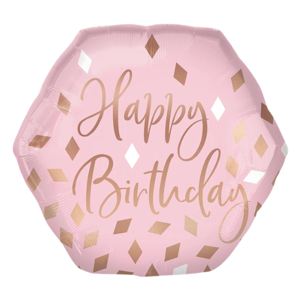 Pink Birthday Hexagon Foil Balloon | We Poppin' Las Vegas